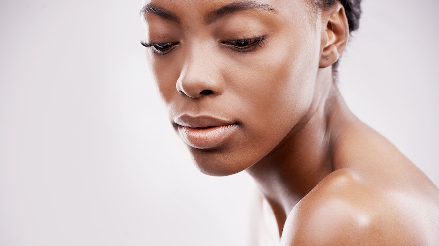 Profile of a Dark Skin Woman
